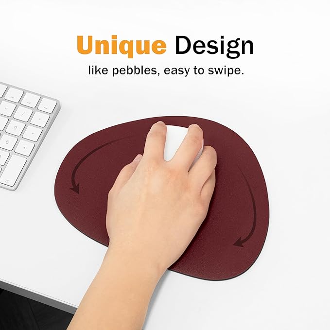 Mouse pad, Non-Slip Washable Waterproof Computer Mouse pad (Diva Burgundy)