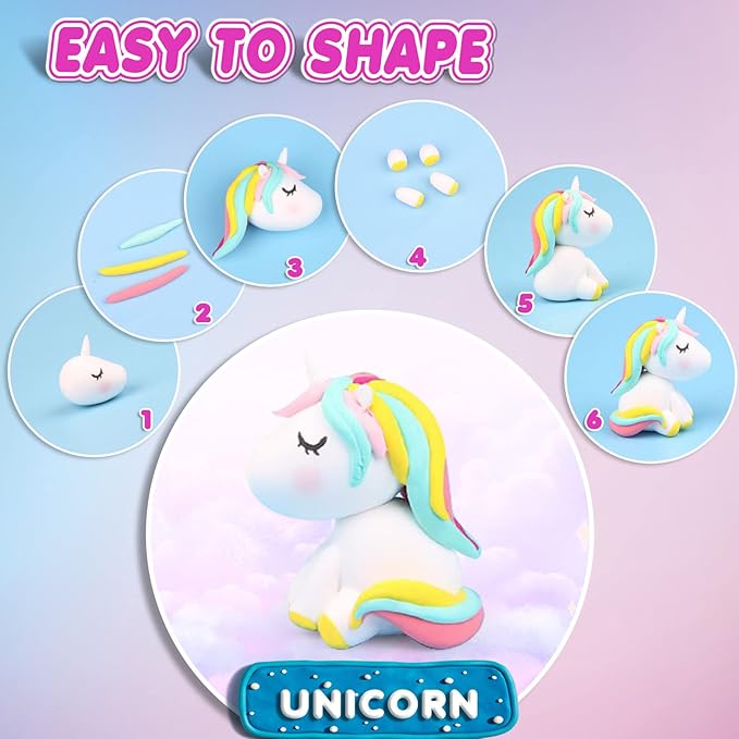 ESSENSON Air Dry Clay 42 Colors, Modeling Clay for Kids, DIY Molding Magic Clay for with Tools, Toys Gifts for Age 3 4 5 6 7 8+ Years Old Boys Girls Kids