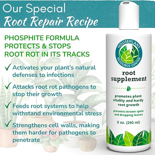 Root Rot Repair for Houseplants – Root Supplement & Recovery Drops for Overwatering or Shock | Heals Roots, Prevents Yellowing, Brown Spots & Dropping Leaves (8 oz)