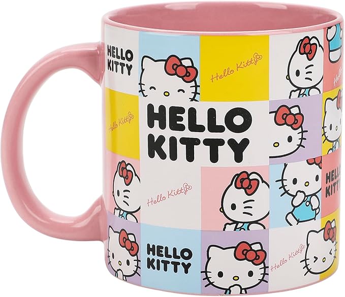 Bioworld Hello Kitty 16 Oz Pink Ceramic Mug