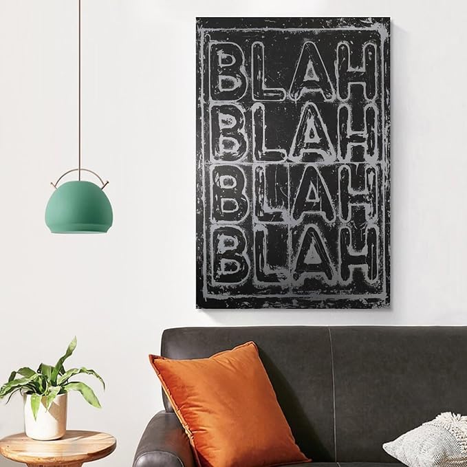 Mel Bochner (born 1940) Is An American Artist《'Blah, Blah, Blah' Limited Edition Color Shifting Print, 2022》Abstract Art Poster Room Aesthetic Poster Print Art Wall Painting Canvas Posters Modern Bedr