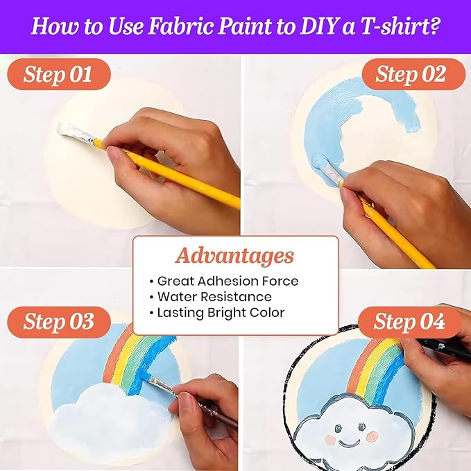 Acrylic Paint Set for Kids & Adults - Non-Toxic Rich Pigments Artist Quality Great Color Jars Set for Professional Painting on Canvas, Wood, Fabric and More (14 Colors (1 Ounce Each)) MD-A05