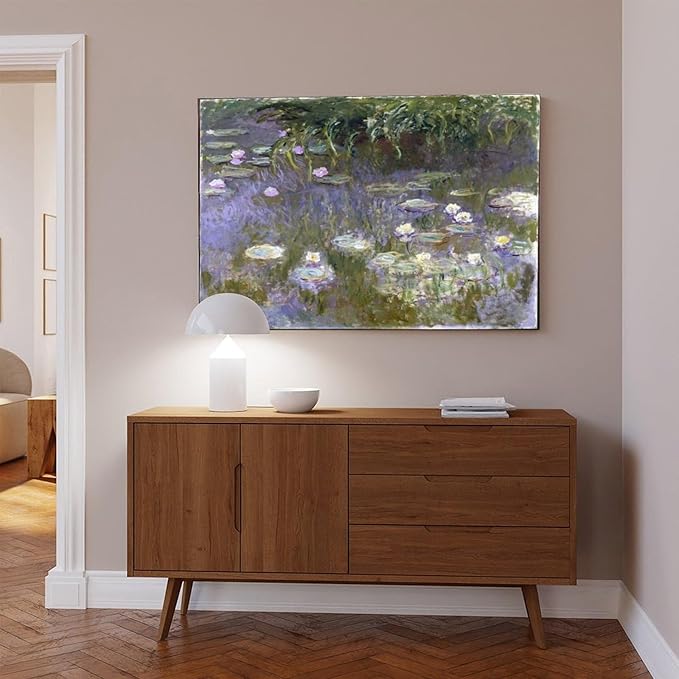 CFIOZYOS 40+ Monet Famous Print Posters Water Lilies by Claude Monet Impressionism Art Wall Decoration Poster Family Bar Restaurant Garage Cafe Art Print Gift Frame 12×18inch(30×45cm)
