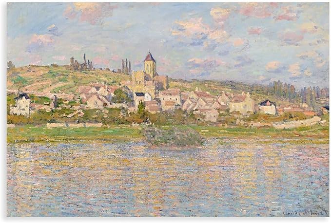 40+ Monet Famous Print Posters Vétheuil by Claude Monet Impressionism Canvas Posters Print Wall Art Bedroom Office Room Decor Gift Unframe 16×24inch(40×60cm)