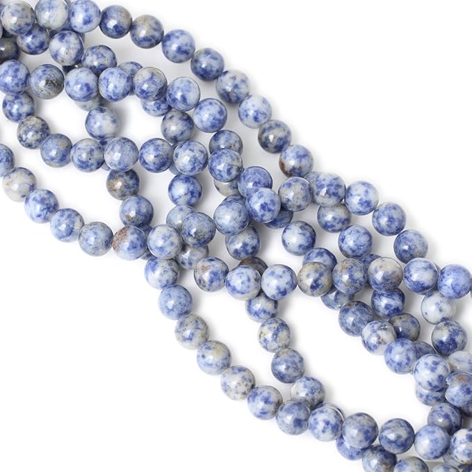 35PCS 10mm Natural Blue White Sodalite Gemstone Round Loose Beads for Jewelry Making 1 Strand 15"