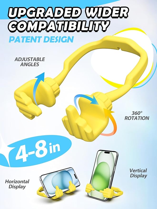 Christmas Stocking Stuffers for Teens Girls Women Adults Gifts: Lazy Cell Phone Holder for Desk Unique Gesture Phone Stand Gifts for Teenager Boys Men Funny Gag Gift Who Have Everything White Elephant