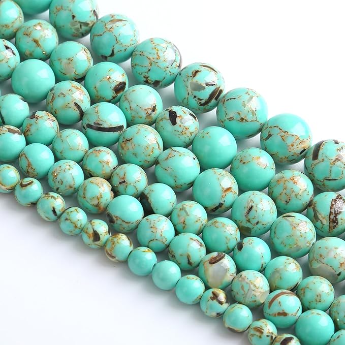 12MM 32PCS Peacock Blue Shell Turquoise Spacer Loose Beads for Jewelry Making DIY Bracelet Necklace