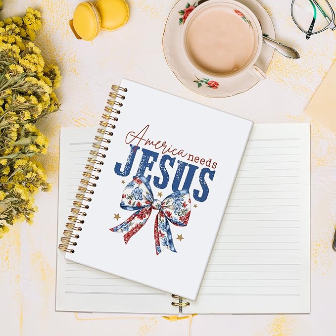 MOFUYU Christian Gifts for Women,Bible Notebooks for Note Taking,Bow Jesus Notebook for Note Taking Church Work,Hardcover Notebooks Christian Gift Office Supplies 5.5x8.3 Inch