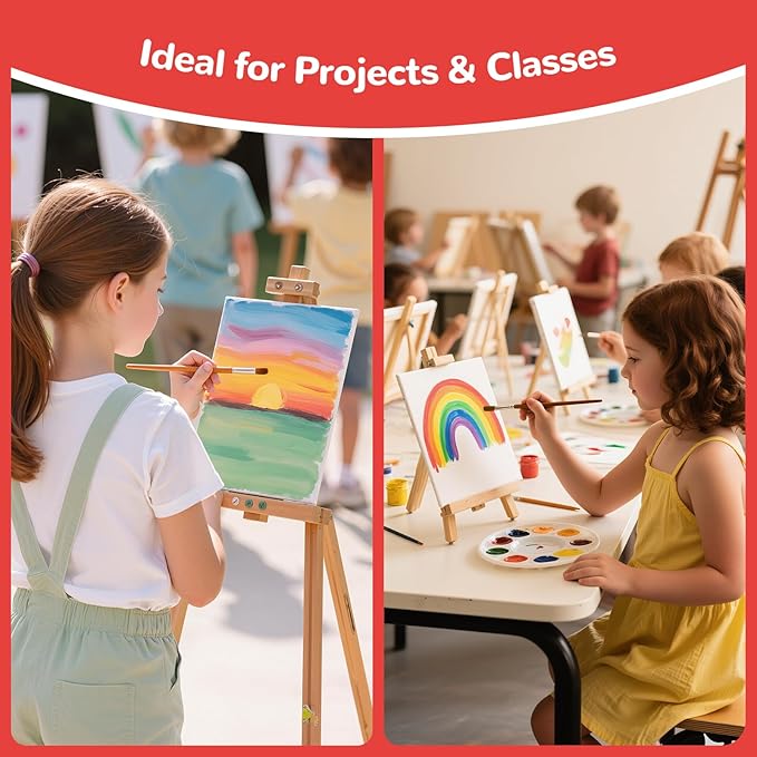 Small Canvas for Painting 72 Pack 5x7, 8x10 Inch, 36 of Each, Canvas Boards for Kids,100% Cotton Primed Non Toxic for Acrylic Watercolor Paint
