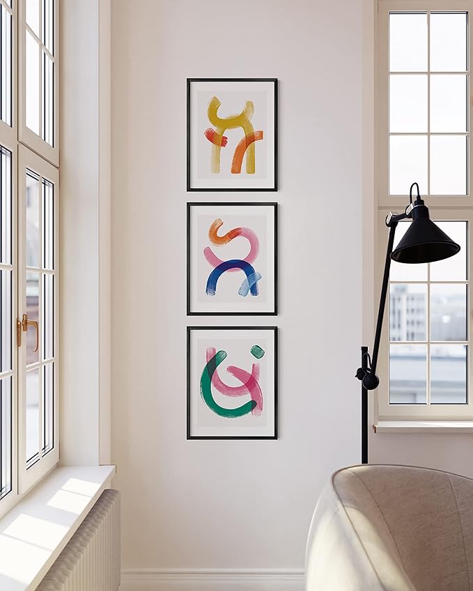 HAUS AND HUES 11x14 Black Metal Picture Frames - Features Premium Aluminum & Hanging Hardware, Shatterproof Plexiglass - Ideal for Home, Room, Office (11x14 in, Black, Set of 9)