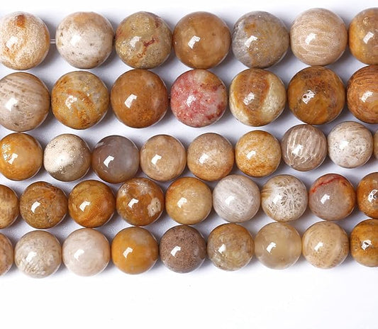 120PCS 6MM Natural Stone Coral Jade Chrysanthemum Beads for Jewelry Making DIY Bracelet