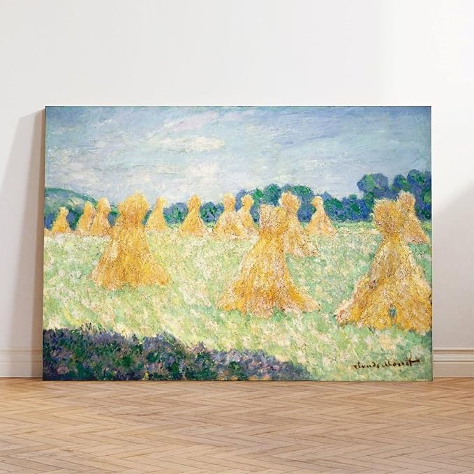 40+ Monet Famous Print Posters The Young Ladies of Giverny, Sun Effect by Claude Monet Impressionism Poster Print for Room Aesthetics Canvas Wall Art Print Unframe 12×18inch(30×45cm)
