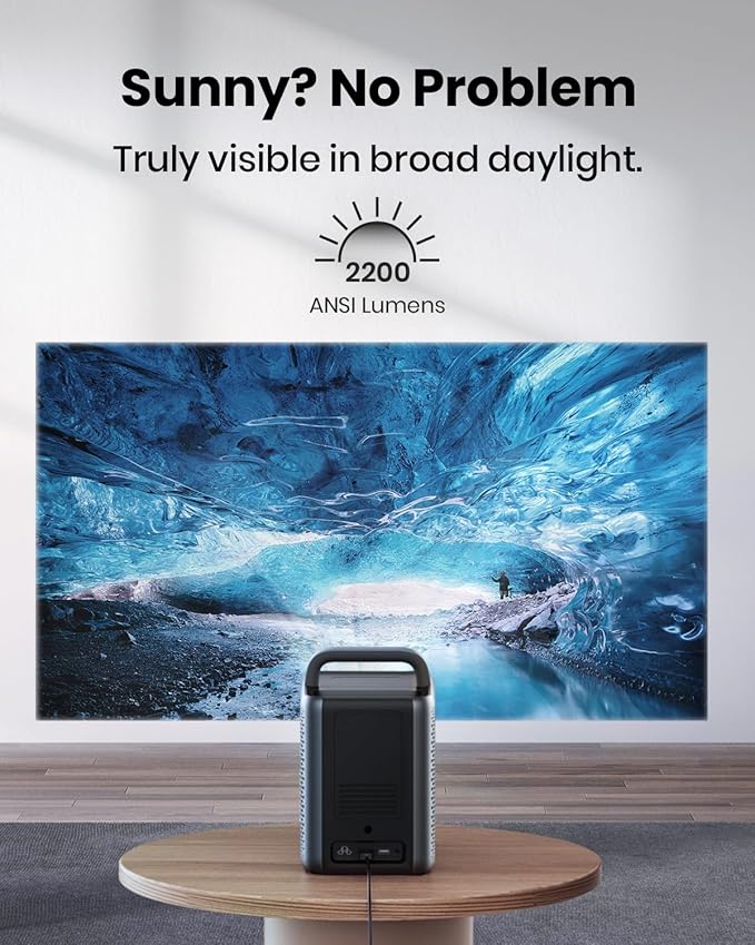 NEBULA Cosmos Laser 4K Projector, 2200 ANSI Lumens, Android TV with Dongle, Autofocus, Auto Keystone Correction, Screen Fit, Home Theater Projector with Wi-Fi & Bluetooth, for Office and Business Use