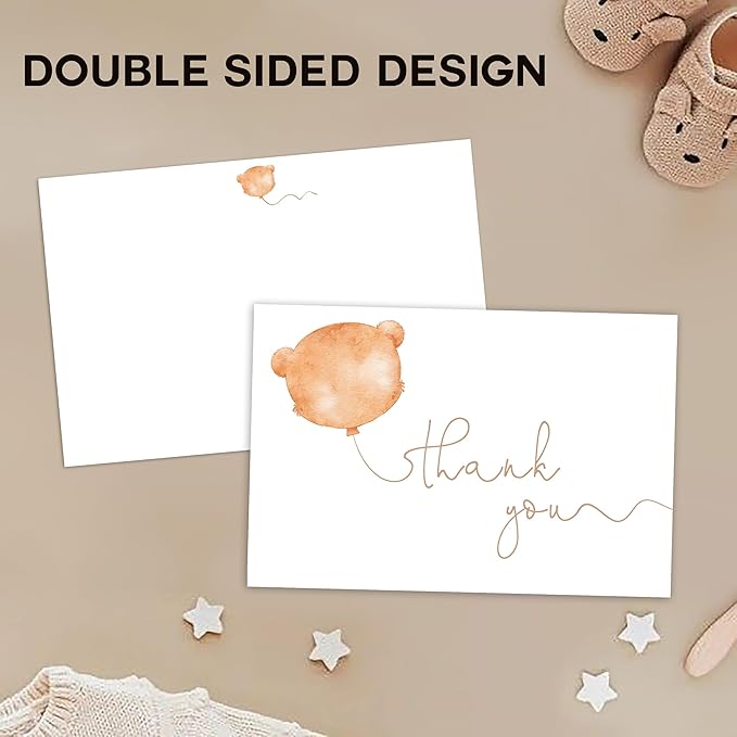 BEUFSE 25 pcs minimalist thank you cards and 25 envelopes, 6x4 inches minimalist Thank you blank cards, baby showers, birthday, graduations, weddings and multipurpose -BBGXKO9