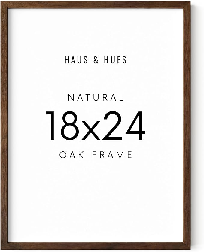 Haus and Hues Walnut 18 x 24 Poster Frame - Set of 1 18 x 24 Picture Frame, Wall 18x24 Frame, 18x24 Wood Frame, 24x18 Poster Frame, Wooden Picture Frame 18 x 24, Art 18 x 24 Frame (Standalone Walnut