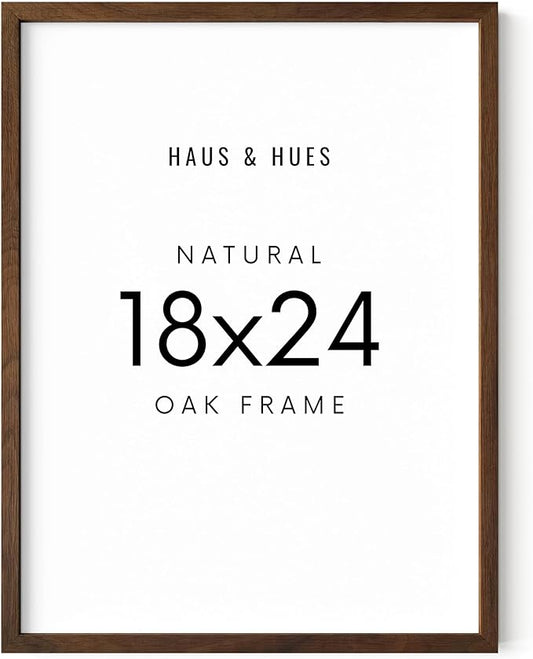 Haus and Hues Walnut 18 x 24 Poster Frame - Set of 1 18 x 24 Picture Frame, Wall 18x24 Frame, 18x24 Wood Frame, 24x18 Poster Frame, Wooden Picture Frame 18 x 24, Art 18 x 24 Frame (Standalone Walnut