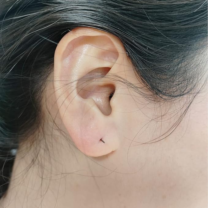 6pcs 20G Pure Titanium Earring Posts Pins, Nickel Free Hypoallergenic Titanium Earring Findings for Sensitive Ears | 50pcs Silicone Backs Include