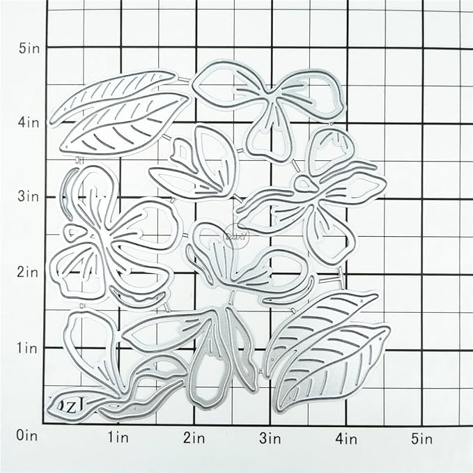 DzIxY Patchwork Peony Flowers and Leaves Metal Cutting Dies for Card Making Kit Embossing Paper Die Cuts Set Scrapbook Stencils Supplies Machine Templates