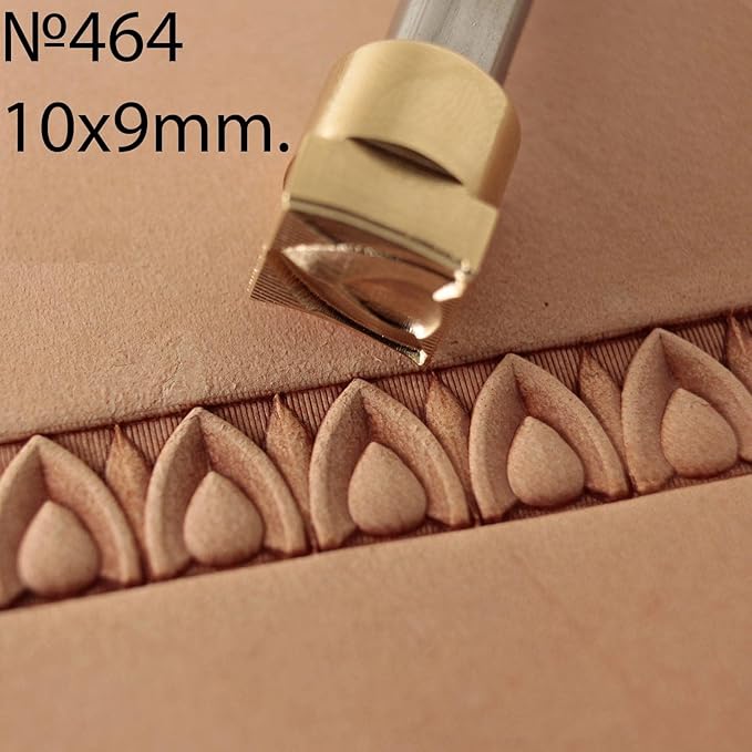 DandS ltd Leather Stamp Tool, Heart Border, Professional Steel Craft Tool for Leatherworking, Embossing, Carving & Stamping Leather Projects, Belts, Wallets & DIY Projects Compatible with Mallet #464