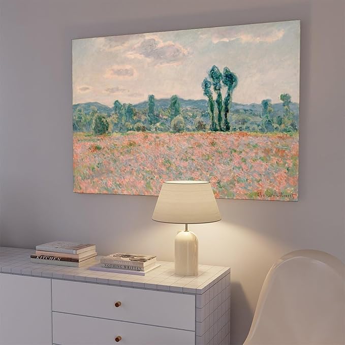 CFIOZYOS 40+ Monet Famous Print Posters Poppy Field by Claude Monet Impressionism Canvas Wall Art Print Poster For Home School Office Decor Frame 24×36inch(60×90cm)