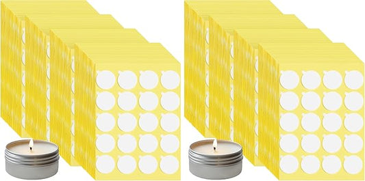 2400PCS Candle Wicks for Candle Making, Candle Wick Stickers, Heat Resistance Double-Sided Stickers with The Little ”Tail “, Stickers for Candle Making (Pack of 2)