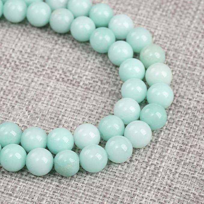 160PCS 4MM Natural Stone Amazonite Chalcedony Loose Beads for Jewelry Making DIY Bracelet Necklace 2 Strands