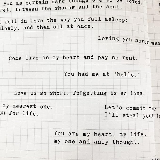 100+ Love Quotes Inspirational Motivational Scripts Planner Stickers Typewriter Style Sayings Letters Aesthetic Journal Diary Scrapbook Art Crafts Accessories 4 Sheets