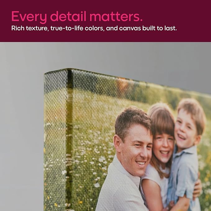 Mixtiles Custom Canvas With Your Photos – No-Nails, Magnetic Hanging System - Wall Frames, Personalized Prints, Perfect Home Decor Gift – 27×36 Single Tile