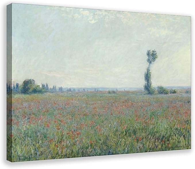 CFIOZYOS 40+ Monet Famous Print Posters Poppy Field 2 by Claude Monet Impressionism Canvas Poster Wall Art Print Bedroom Decor Office Room Kitchen Decor Gift Frame 20×30inch(50×75cm)
