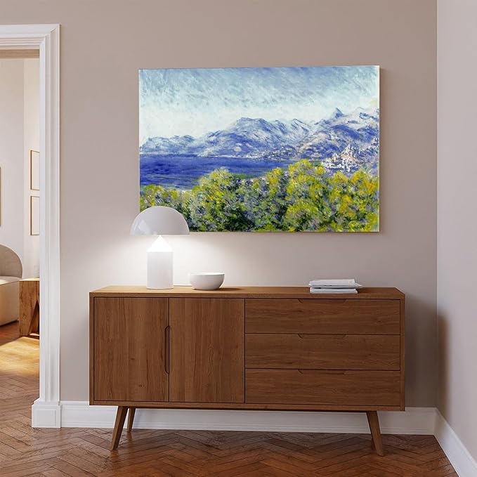 CFIOZYOS 40+ Monet Famous Print Posters View of Ventimiglia by Claude Monet Impressionism Art Wall Decoration Poster Family Bar Restaurant Garage Cafe Art Print Gift Frame 16×24inch(40×60cm)