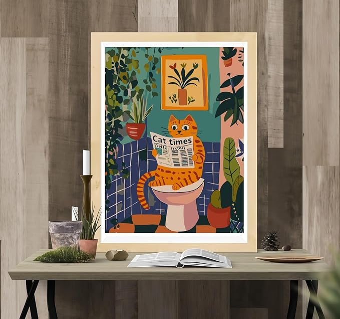 CSZPPQAF Animals Paint by Numbers for Adults Beginner, Cats Paint by Number Kits on Canvas, DIY Acrylic Oil Painting by Numbers for Home Wall Decor 12X16inch