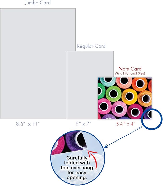 The Best Card Company - 10 Fun Cards for All Occasions (4 x 5.12 Inch) - Boxed Assorted Notecard Set, Blank Inside - Spool Me Once M3094