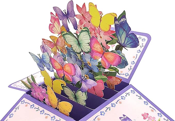 3D Handmade Flowers Pop Up Bouquet Card - Unique Gift for Teacher Appreciation, Valentine's Day, Mother's Day | All-Occasion Greeting Card with Note & Envelope (New Year, Anniversary, Thank You)