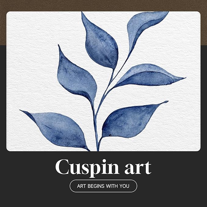 Framed Minimalist Botanical Wall Art, Set of 6 Blue Floral Leaf Painting Prints Artwork for Walls, Navy Blue Flowers Watercolor Plant Pictures for Bedroom Dining Room Hallway Office Home Decor, 11x14