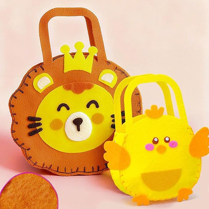 Sewing - Handbag Childrens Sewing Kits | Educational DIY Crafting Set | Sewings Handbag Set | for Beginners Girls Craft Lovers DIY Enthusiasts Birthday Classroom Activity Homeschooling