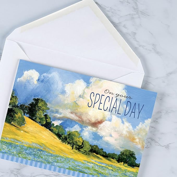 Current Wild America Birthday Greeting Cards by Gregory Gorham - Set of 8 (4 Designs), Large 5" x 7", Happy Birthday Cards with Sentiments Inside