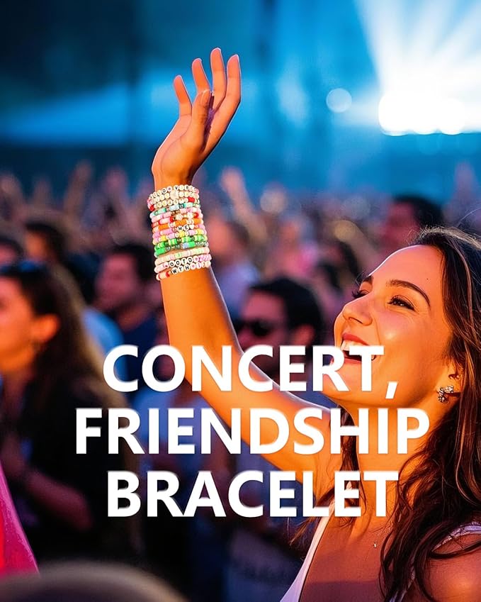 BestNow Friendship Bracelet Making Kit with 28 Colors 4200Pcs Clay Beads 400Pcs Letter Beads for Jewelry Making Cute Charm Number Heart & Pattern Beads Ideal Gifts for Girls 6-13
