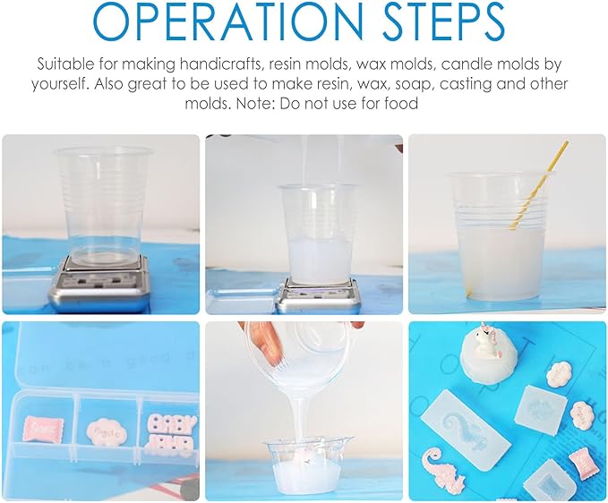 Making Kit - Translucent Liquid Casting Set, Resin Molding Compound | Making, Safe DIY Craft Creator for Baby Handprints, Jewelry, Candles, Soap, or