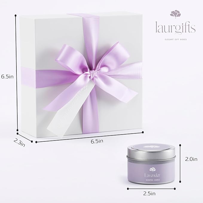 Lavender Spa Gift Box for Women – Relaxing Self Care Set, Birthday & Christmas Gifts for Women, Thank You, Housewarming, Bridal Shower & Get Well Soon Gift Basket for Her