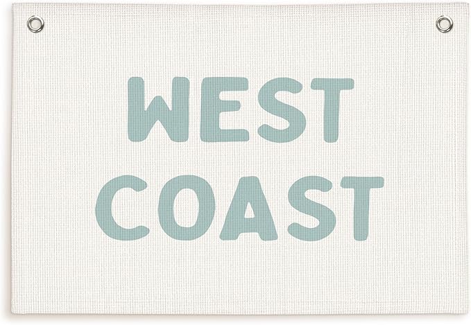 Lacama Coastal Cowgirl Room Decor，Cool Room Decor，West Coast Linen Hanging Banner Flag，Preppy Rooms Decor，Trendy Dorms Flags，Cool Flags，