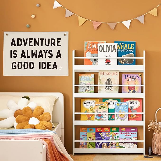Nursery Decor, Boys Room Decoration Adventure Is Always A Good Idea Motivational Banner for Playroom, Nursery Hanging Linen Banner Wall Canvas Flag, Toddler Teen Room Dorm Decor 30x20