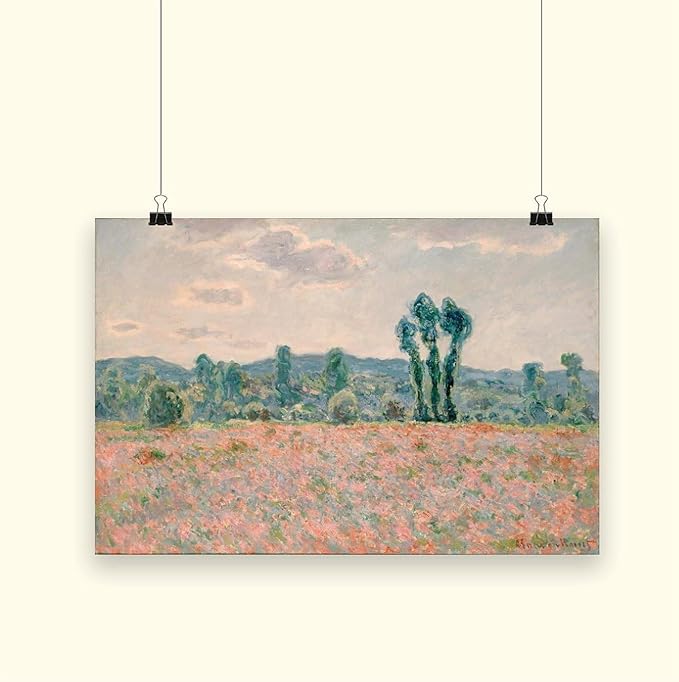 CFIOZYOS 40+ Monet Famous Print Posters Poppy Field by Claude Monet Impressionism Poster for Teen Boys Room Wall Art Canvas Painting Print Unframe 20×30inch(50×75cm)