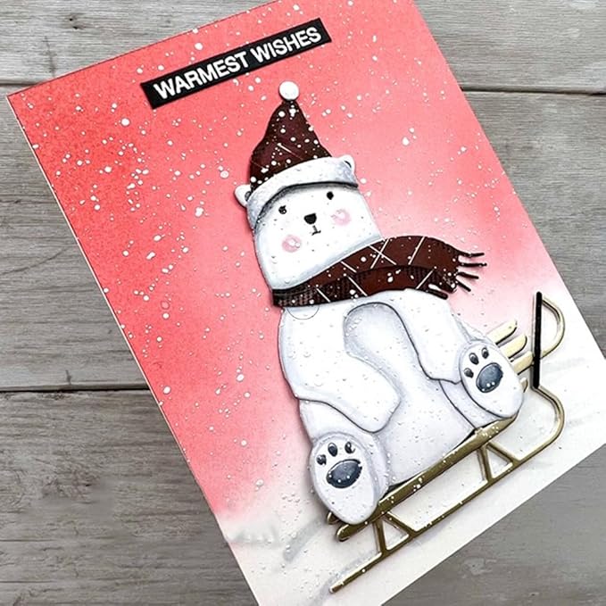 DzIxY Christmas Patchwork Sleigh Metal Cutting Dies for Card Making Kit Embossing Paper Die Cuts Set Scrapbook Stencils Supplies Machine Templates