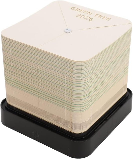 Aramox 3D Memo Pad, Paper Carving Notepad with LED Light, Unique Desktop Decoration for Home Office and Special Occasions (Green)