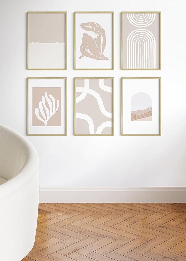 HAUS AND HUES 20x30 Gold Metal Picture Frames - Features Premium Aluminum, Vertical & Horizontal Hang, Shatterproof Plexiglass - Perfect for Home, Room, Office (20x30 in, Gold, Set of 25)