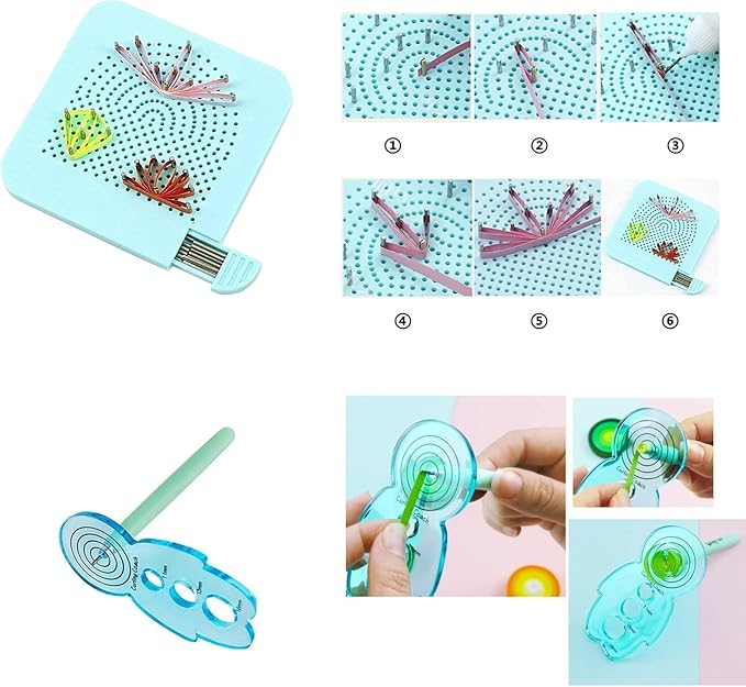 Quilling Paper Set for Beginners with 36 Colors 900 Strips 3MM Quilling Papers Quilling Template Board Quilling Comb Quilling Curling Coach Quilling Slotted Pen
