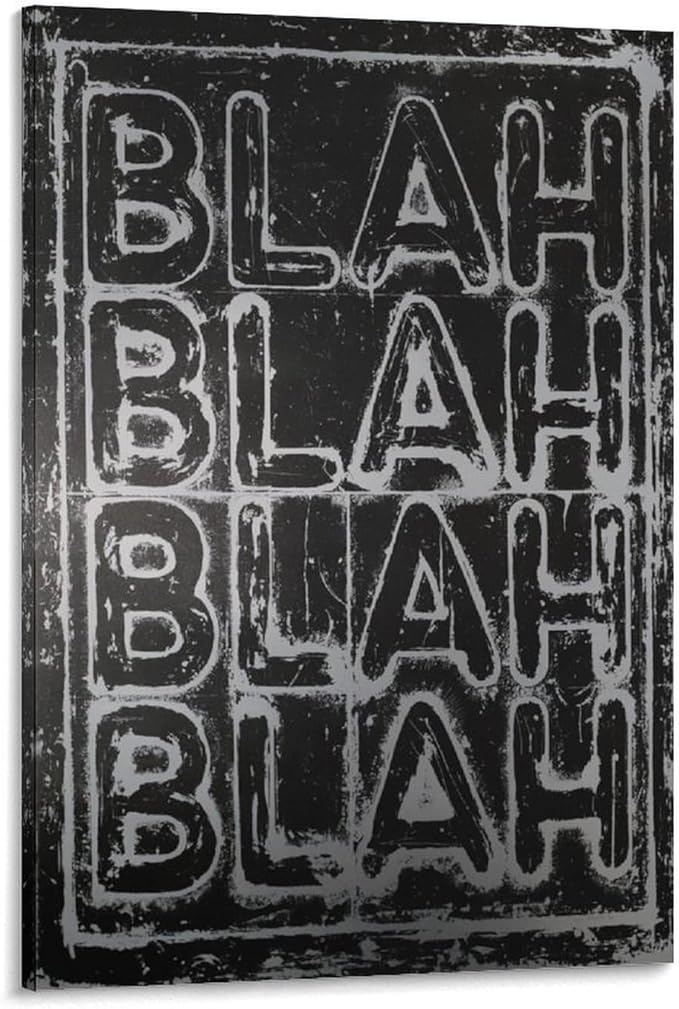 Mel Bochner (born 1940) Is An American Artist《'Blah, Blah, Blah' Limited Edition Color Shifting Print, 2022》Abstract Art Poster Posters Wall Art Painting Canvas Living Room Prints Bedroom Decor Poster