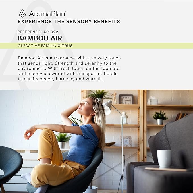 AromaPlan Hotel Scents Bamboo Air 5 Fl Oz (2 Pack), Luxury Aroma & Hotel Fragrance Diffuser Oil- Hotel Diffuser Oil for Aromatherapy- USA Made, Bigger Bottle, Bolder Aroma & Longer Lasting