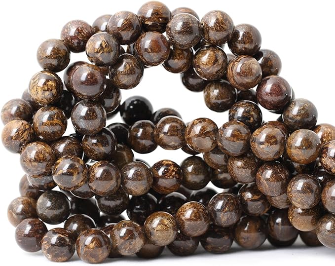 35PCS 10mm Natural Bronzite Gemstone Round Loose Beads for Jewelry Making DIY Handmade 1 Strand 15"