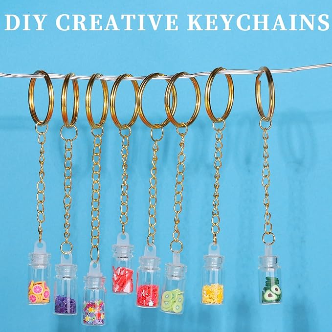 Teenitor 524PCS Key Chain Making Kit, Keychain Making Supplies Keychain Craft Supplies Key Chain Clips, Lanyard Snap Hooks, Key Rings and Jump Rings for Jewelry Lanyard Making, Gold
